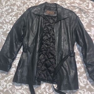 Leather jacket size large